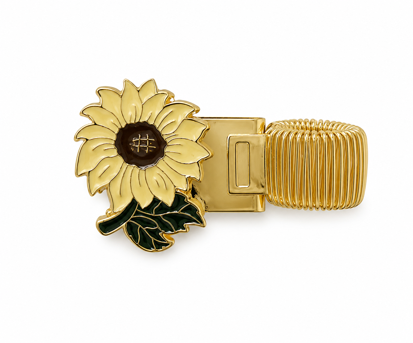 Porte stylo à motif métal doré