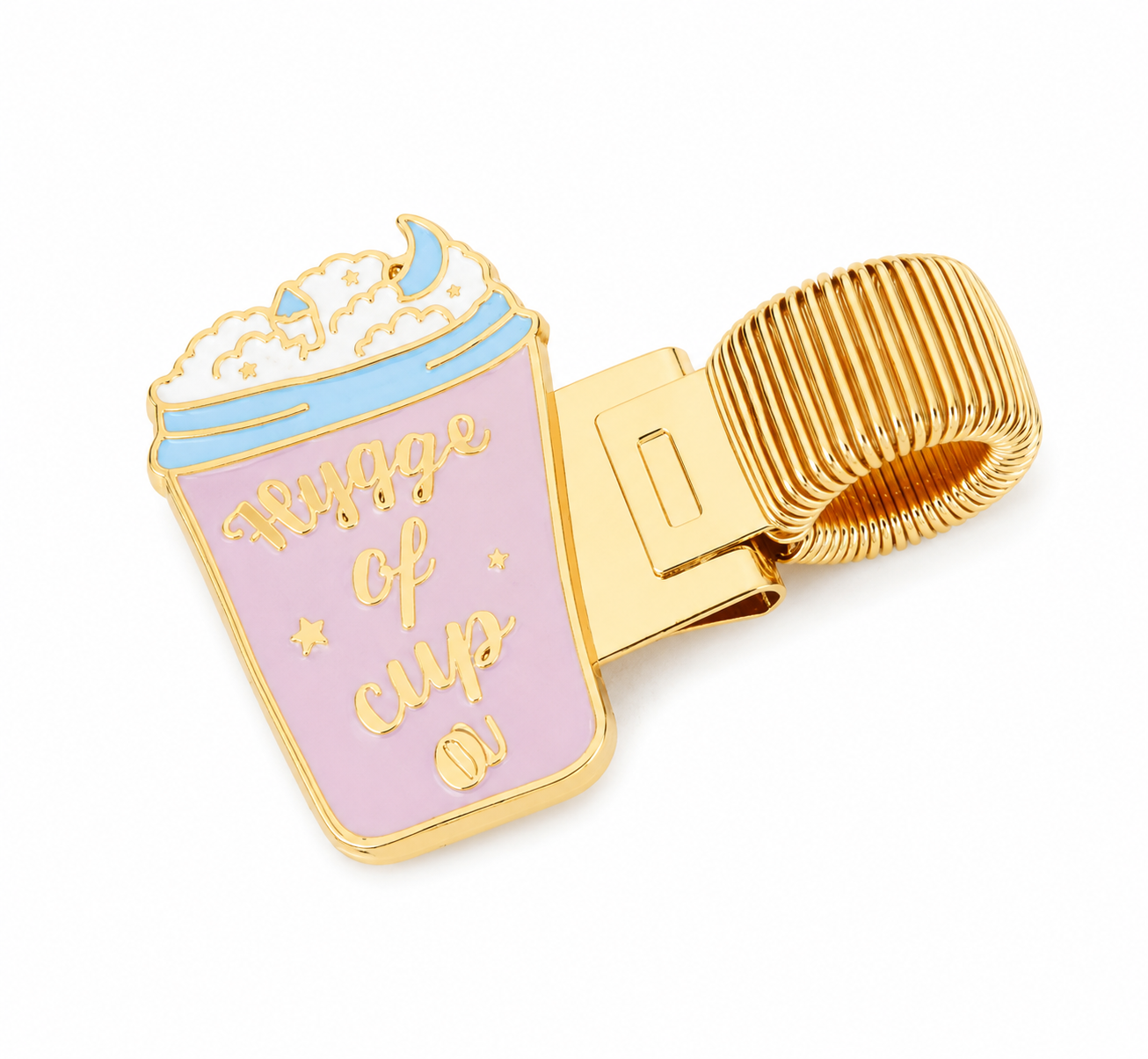 Porte stylo à motif métal doré