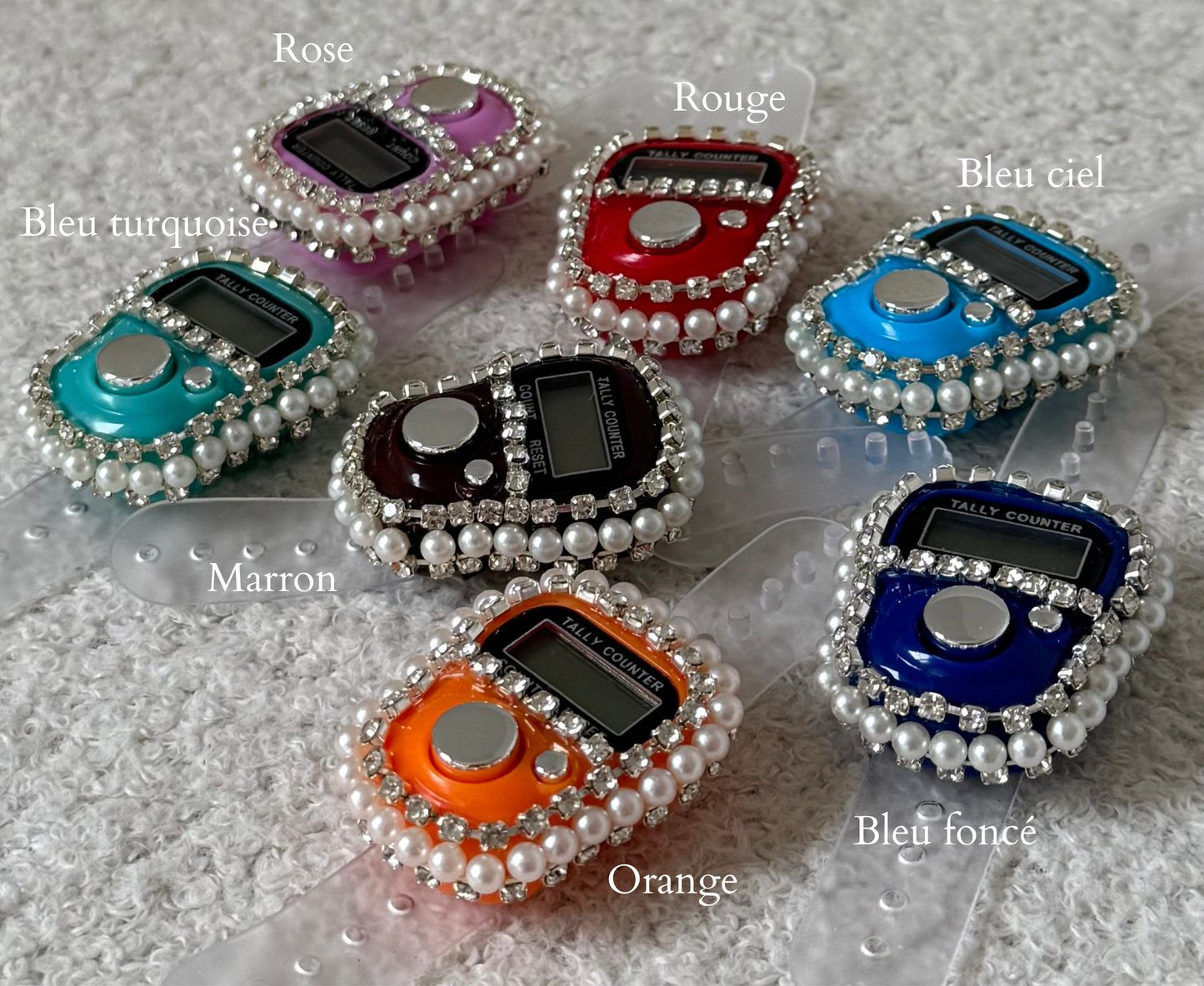 Bague tasbih perles & strass