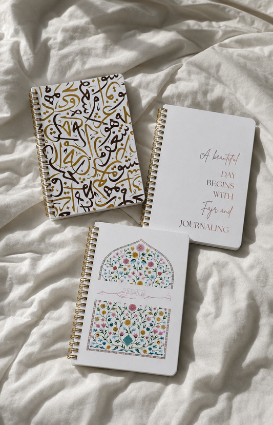 Carnet A5 spirales dorées
