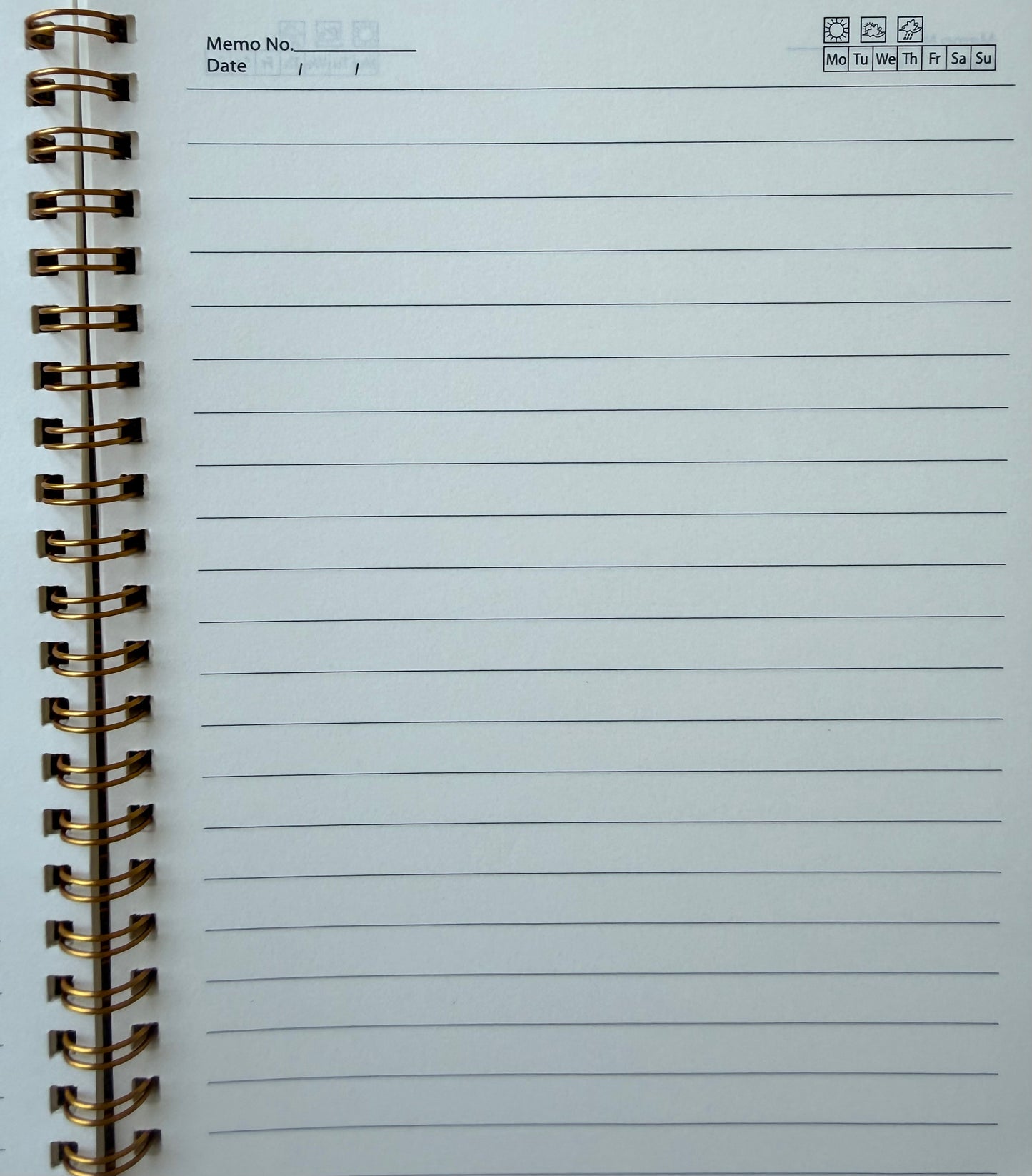 Carnet A5 spirales dorées