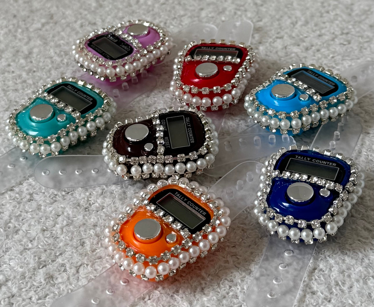 Bague tasbih perles & strass