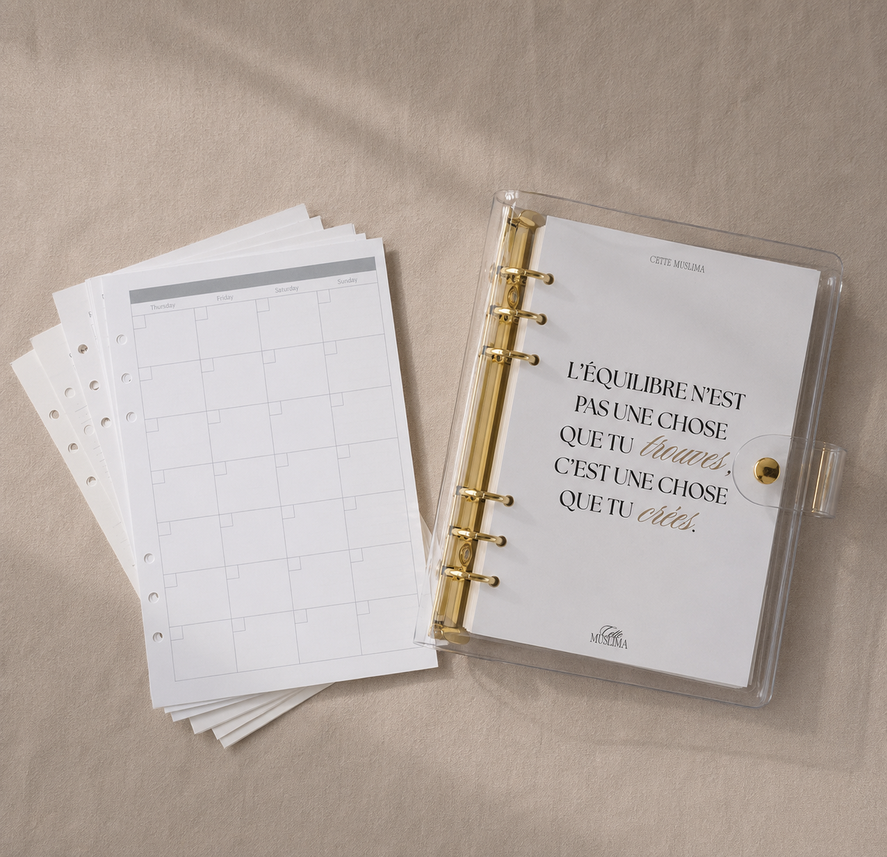 Feuilles de recharge pour organisateur A5 - pack essentiel non daté